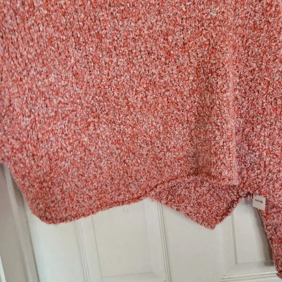 FREE PEOPLE BFF Cowl Neck Oversized Boxy Sweater Scarlet Flame Red Size Small - Picture 8 of 9